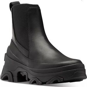 Sorel Women's Brex Chelsea Lug Sole Boots, black, sz 6.5